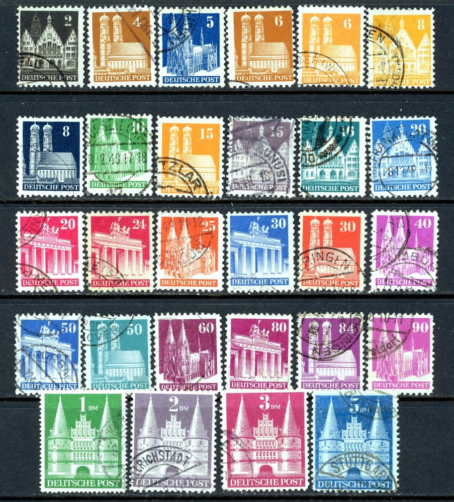 Stamps Germany, Scott # 634-661 used, complete set