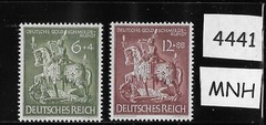 MNH full stamp set / Dresden Goldsmiths society / 1943 WWII Germany Third Reich