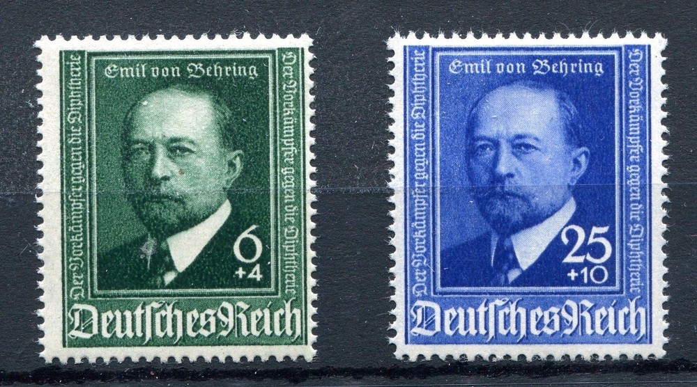 GERMANY 3rd REICH 1940 EMIL von BEHRING SCOTT B186-B187 PERFECT MNH