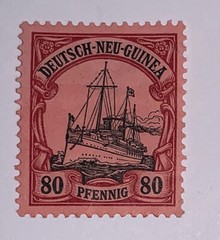 Travelstamps: GERMAN NEW GUINEA STAMPS Kaiser’s Yacht 80 Pfennig Mint NG UNWMK