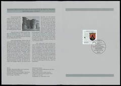 GERMANY FOLDER 1993/39 WAPPEN BLAZON RHEINLAND-PFALZ LÖWE TRIER PORTA NIGRA