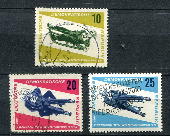 Germany – DDR : Scott 808 – 810 – set from 1966 – used / CTO
