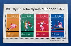 1972 Germany Souvenir Sheet #B490 – Munich Olympics – Mint MNH