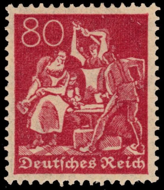 GERMANY 145 – Iron Workers „1921 Carmine Rose“ (pc13383)