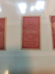 Very Nice 1920s German High Denominational Revenue Stamps MNH