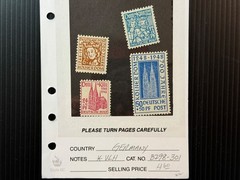 Germany B201-205, 209-211, 237-240,298-301 MH 2024 Scott Catalogue Value $ 15.35