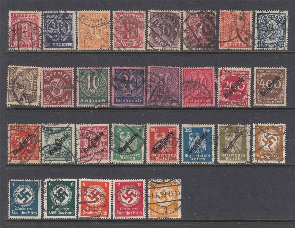 Germany WW1 and WW2 OFFICIALS – Back of the Book Issue (USED) NICE
