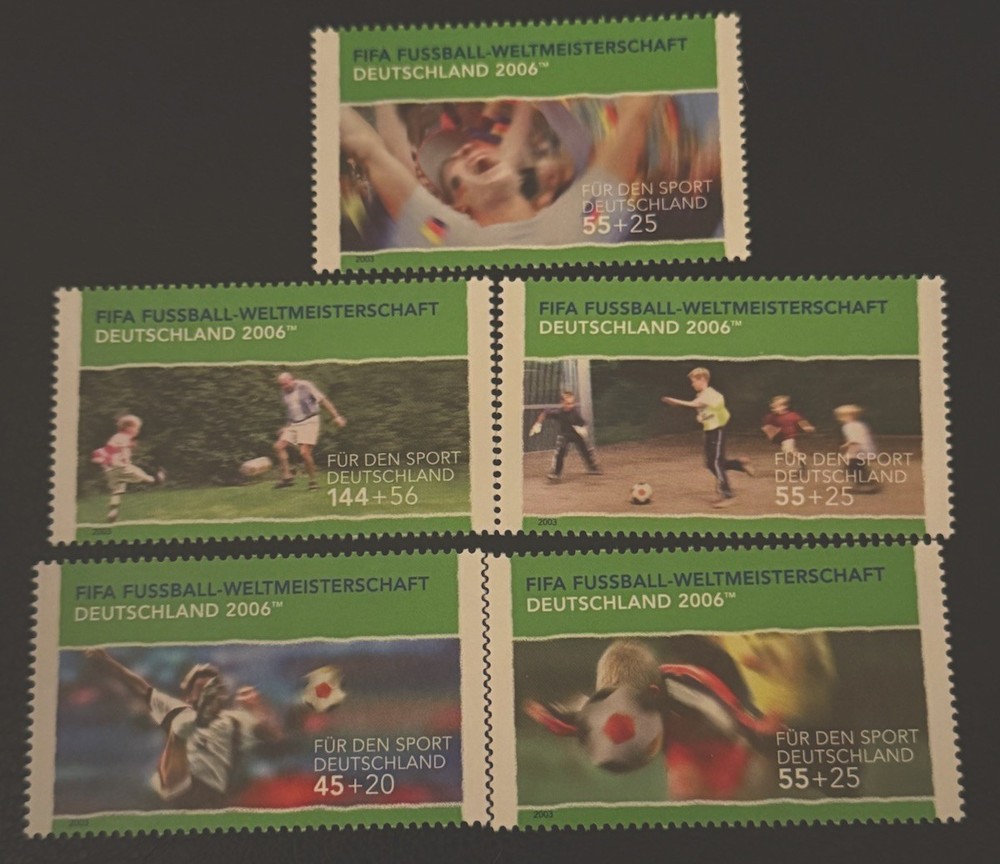 SET OF 5 MNH STAMPS / 2003 GERMANY FED. REPUBLIC / “SPORTS AID 2006”