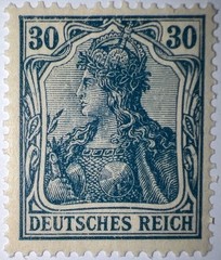 Travelstamps: Germany Stamps Mi:#144 – 30pf Mint Og Ng WMK MOGNH