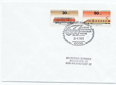 Germany 1983 Special Railroad Event Cover #B517 B519 Frankfurt Fancy Cancel