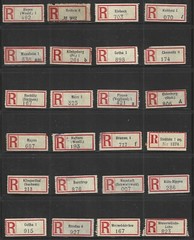 Collection of 140+ Early Registration and Air Mail Labels, Used and Unused