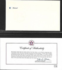 GERMANY 1976 2 FIRST DAY COVERS CARL SCHURZ AMERICAN BICENTENNIAL AND FLAG