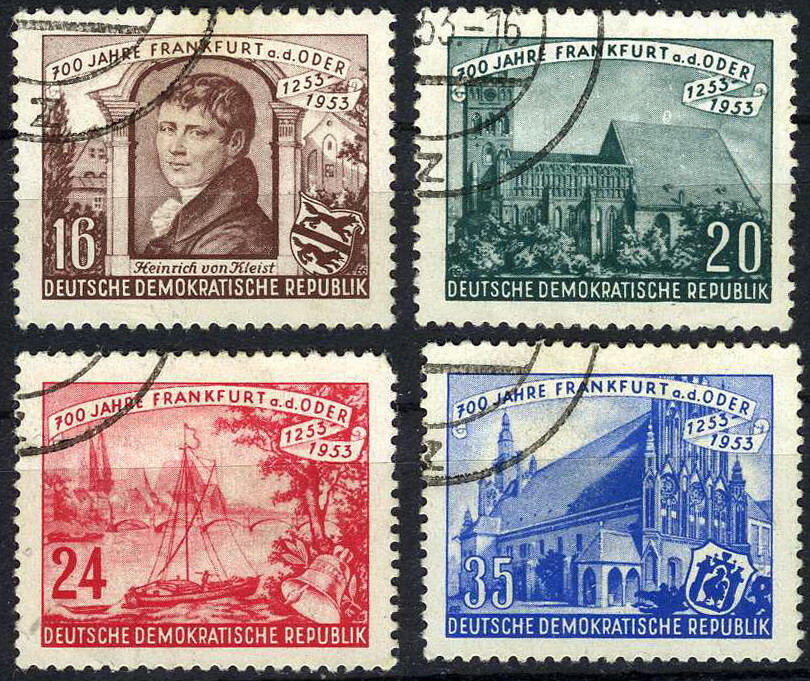 Germany DDR 1953 700th Anniv Founding City Frankfurt-on-Oder Used (SC# 151-154)