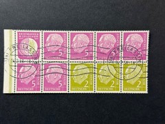Germany # 702b Booklet Pane Used 2024 Scott Catalogue Value $ 60.00