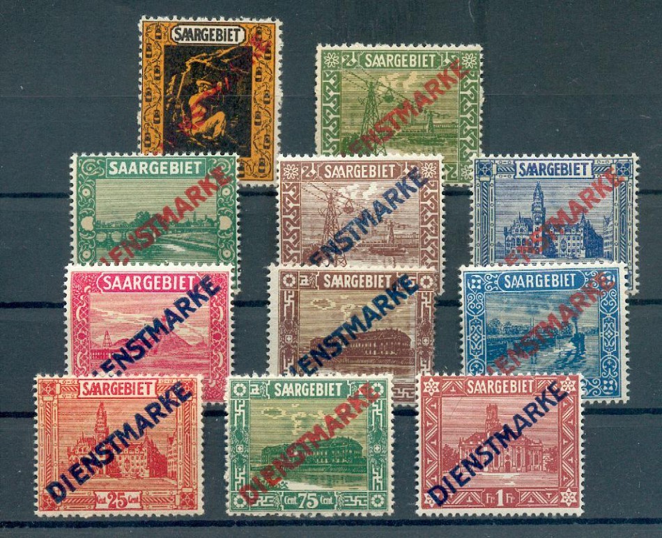 Saar Dienst 1-11II Luxury MNH Postfresh 170EUR