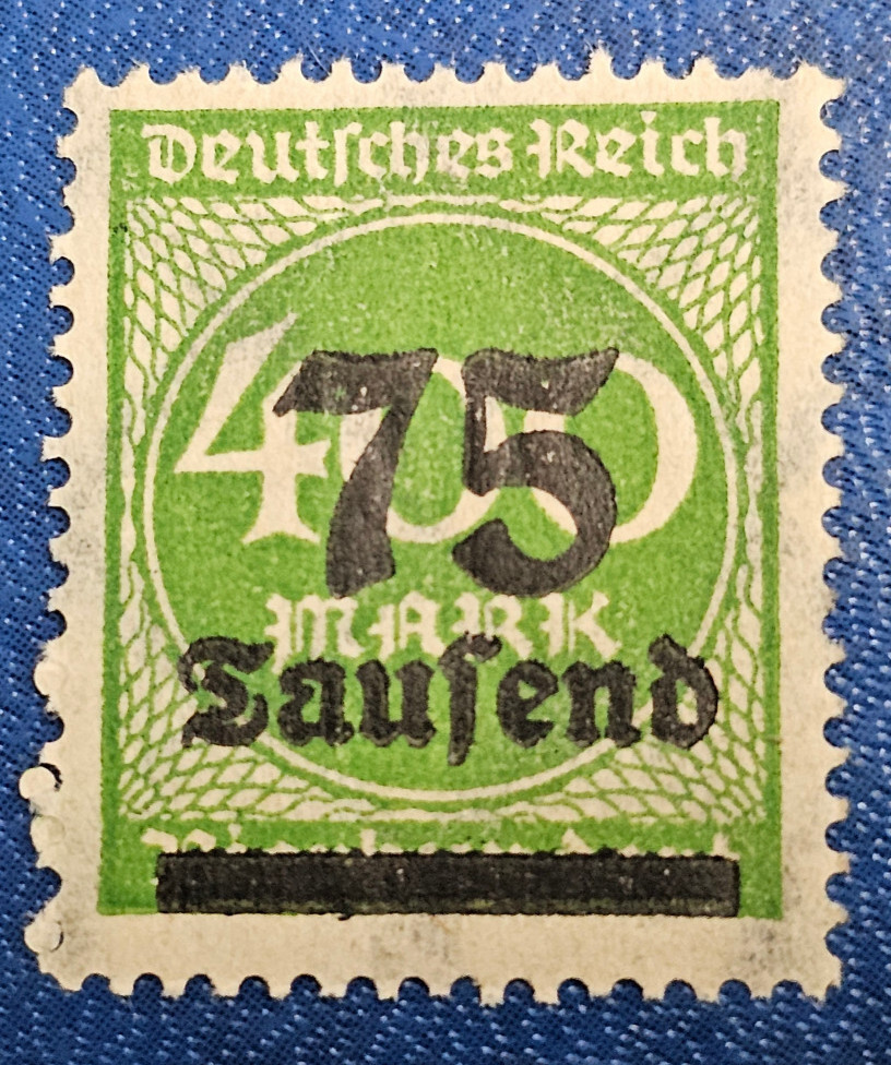 Stamp Germany Reich FREIMARKE 75 000 Mark 1923 Mi. Nr. 287 a [🇩🇪35972]