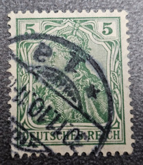 Stamp Germany Deutsches Reich Germania 5 Pfennig 1910 Mi. Nr. 85 [🇩🇪39674-2]