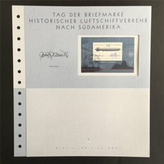 GERMAN POST ART-EDITION 2007/08 LUFTFAHRT ZEPPELIN AVIATION