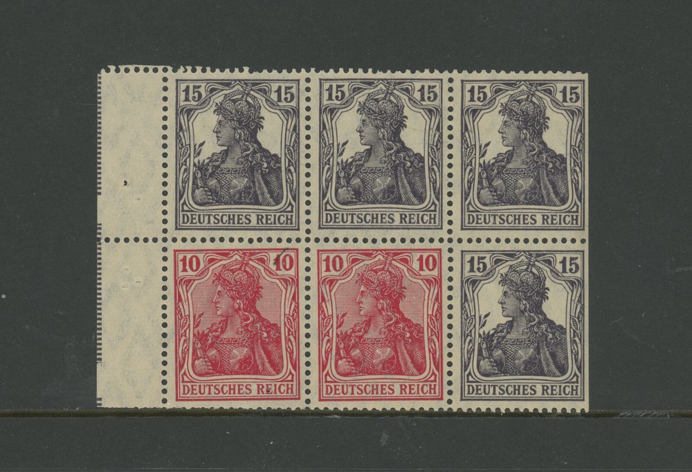 Germany Scott # 100C Booklet Pane Block of 6 VF OG MNH NH Stamps Cat $82