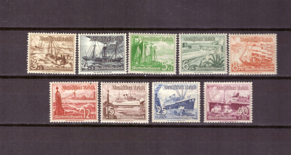 Germany – 1937 Lifeboat Sc#B107-B115 MH – (26a)