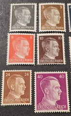 Nazi German THIRD REICH ADOLF HITLER Stamp Set MNH w COA Card WW2 German