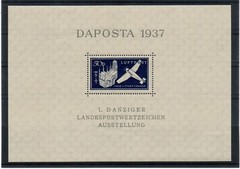 Germany Poland Danzig Philatelic Exibition „DAPOSTA“ 1937 Souvenir Sheets, MH