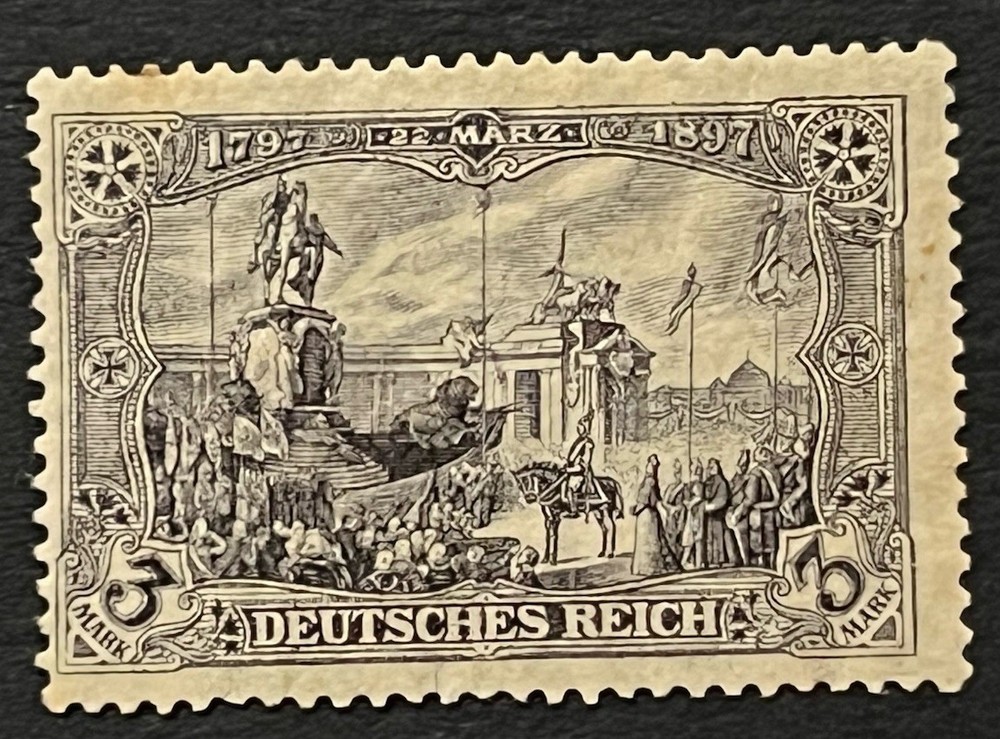 Travelstamps: 1918 Germany German Empire Stamps Mi 96 – 3 Mark – Mint MOGH