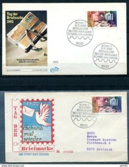 Germany 1982 2 Cover Stamp Day Tag Der Briefmarke Special Cancel 11161