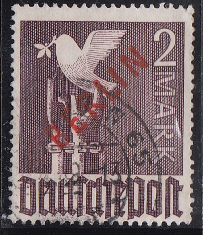 GERMANY BERLIN 1948 USED REACHING FOR PEACE DOVE BIRD