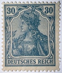 Travelstamps: Germany Stamps Mi:#144 – 30pf Mint Og Hinged WMK MOGH