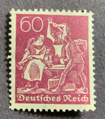 Germany, Scott 168, Iron Workers, 1921-1922, MNH