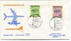 1974 Sonderumschlag Raumfahrt Luftfahrt Europa Cept Deutsche Bundespost SPACE