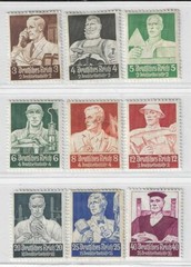 German Reich Mi# 556-564 MH Welfare Fund 1934 Complete Set