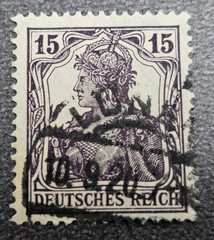 Stamp Germany Reich Germania 15 Pfennig 1920 Mi. Nr. 101 [🇩🇪39628-2]