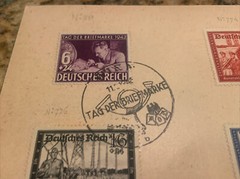 1942 Wien Germany Tag Der Briefmarke Cover Postcard