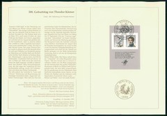 GERMANY FOLDER 1991/37 THEODOR KÖRNER FREIHEITSKÄMPFER