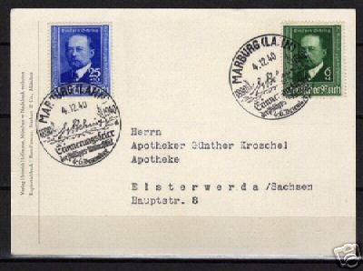 Reich 1940 PPC Emile von Behring and CANC VF