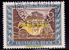EBS Germany 1943 – Stamp Day Mail Coach – Tag der Briefmarke – Michel 828 – Used