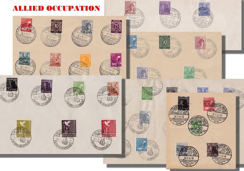 82126-GERMANY 1948 ALLIED OCCUPATION ON 6 LEAFS – SCANS IN DESCRIPTION