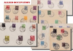82126-GERMANY 1948 ALLIED OCCUPATION ON 6 LEAFS – SCANS IN DESCRIPTION