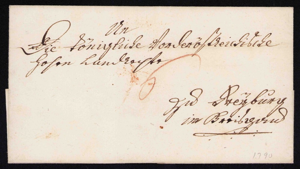 1790 Freiburg im Breisgau Landrecht Court Document Stampless Cover Germany