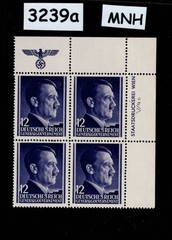 MNH stamp block Adolf Hitler Sc N80 12GR / 1941 WWII Occupied Poland #3239a