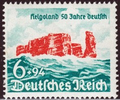 German Reich 750 50 Years Helgoland, Mint Never Hinged Single