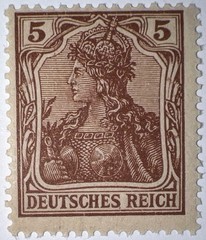Travelstamps: 1920 Germany Stamps Sc#118/Mi. Nr. 140 5Pf Mint, Og, Never Hinged
