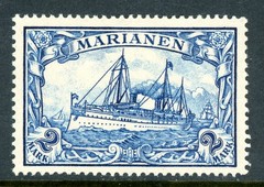 Germany 1901 Mariana Islands 2 Mark Yacht Scott #27 Mint Y77