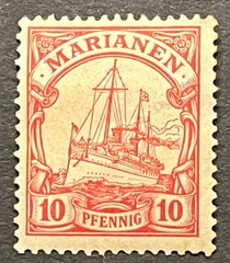 Travelstamps: GERMANY GERMAN MARIANEN STAMPS Kaiser’s Yacht MOGH 10pf UNWMK