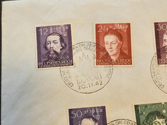 WW2 WWII Nazi German Third Reich cover letter KRAKAU Poland 1942 w 5 stamp set