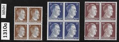 MNH stamp block trio Adolf Hitler 1940s issues WWII Third Reich Germany #1310a