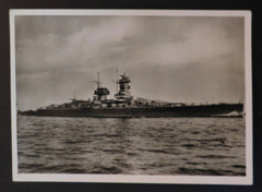 1944 Germany RPPC Postcard Cover Navy Battleship Kriegsmarine