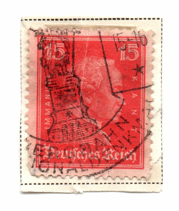 Germany 1926 Famous Germans SC: 356 15pfg Orange Red Used Stamp Lightly Hinged